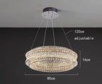 Maison Ornate Crystal Ball chandelier, 80 cm wide, 16 cm tall, adjustable steel cord to 120 cm.