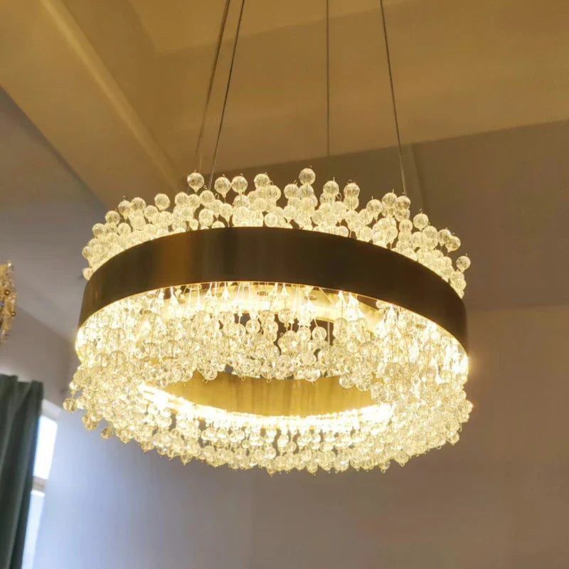 Adjustable Modern LED Crystal Dining Room Chandelier