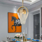 Maison Ornate Original Crystal Dining Room Chandelier with fine crystal details and elegant design.