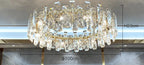 Maison Ornate Modern Crystal LED Ceiling Light, 100cm diameter, 23cm high, sleek and elegant chandelier.