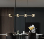 Maison Ornate Modern Crystal Chandelier with airy suspension and variable shape, elegant and contemporary lighting.