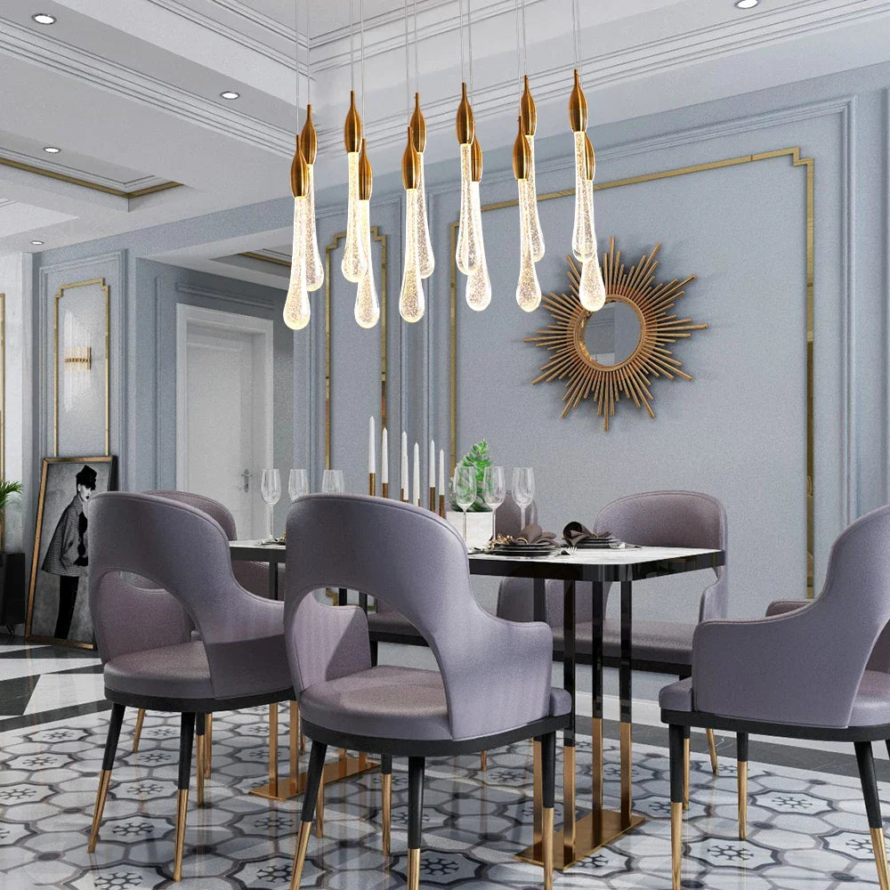 Maison Ornate Modern LED Crystal Chandelier, luxurious statement piece with intricate crystal detailing.