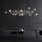 Maison Ornate Postmodern Nordic Crystal Chandelier LED G4 with floral lights and sparkling crystal accents.