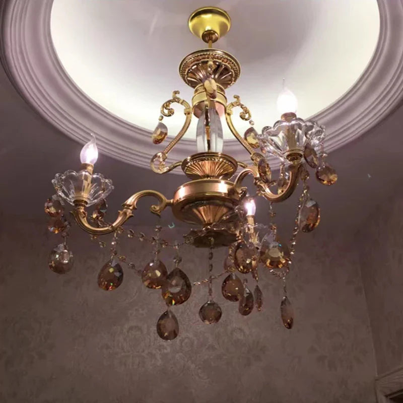 Baroque Crystal Chandelier with Modern LED Lighting