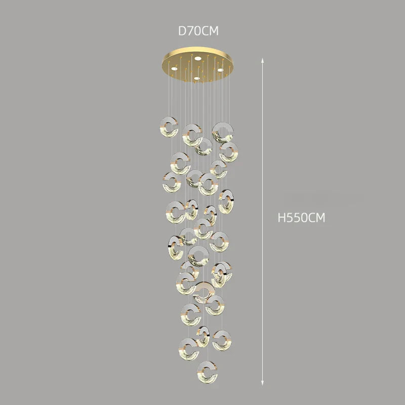Modern Elegant Crystal Hanging Pendant Light
