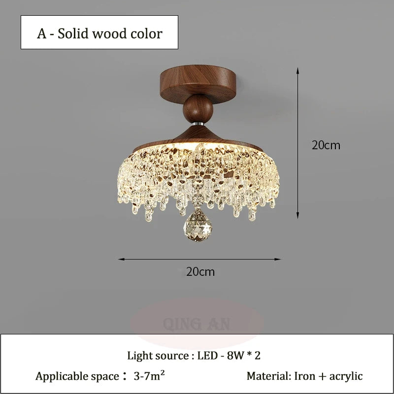 French Medieval Style Crystal Teardrop Chandelier