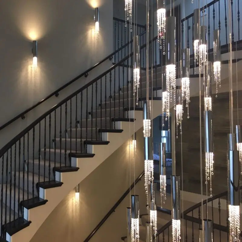 Maison Ornate Modern Elegant Crystal Chandelier with hanging glass pendants, exuding refined elegance.