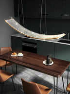 Gold Crystal Chandelier for Modern LED Lighting by Maison Ornate, elegant, suspended centerpiece.