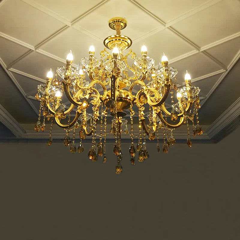 Baroque Crystal Chandelier with Modern LED Lighting