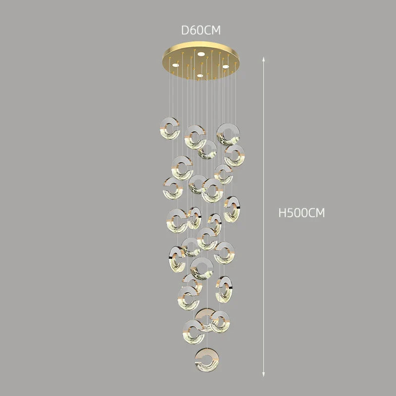 Modern Elegant Crystal Hanging Pendant Light