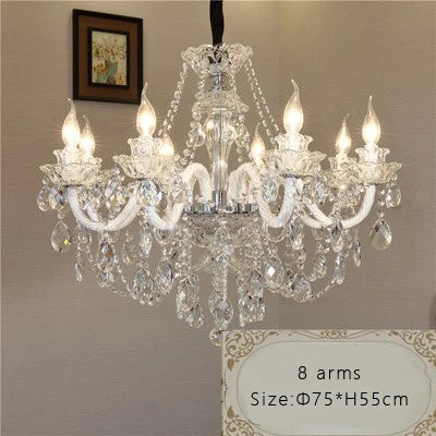 Grand lustre en cristal élégant pour salon et salle à manger