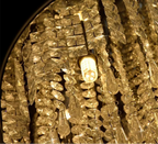 Polished metal chandelier with faceted crystal beads, teardrop pendants, and warm G9 LED glow.
