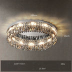 Rectangular LED crystal chandelier, 280W, 100x16 cm, modern design for spacious dining areas.