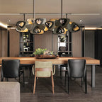 Maison Ornate Postmodern Crystal Ball Chandelier pendant with artistic LED lighting, a striking centerpiece.