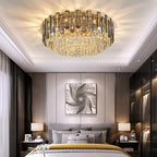 The Maison Ornate Elegant Modern Crystal Bedroom Pendant Light with intricate crystal detailing.