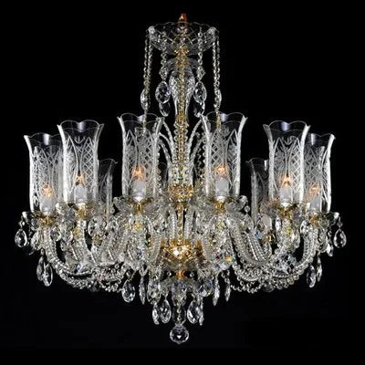 Baroque Crystal Chandelier with Spiral Lighting for Halls
