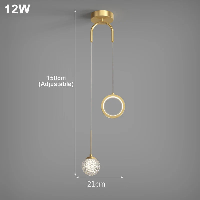 Art Deco Crystal Chandelier with LED Nordic Design