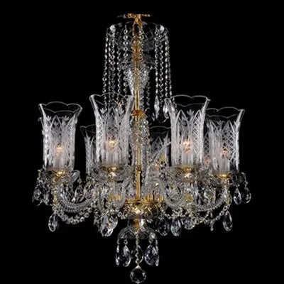 Baroque Crystal Chandelier with Spiral Lighting for Halls