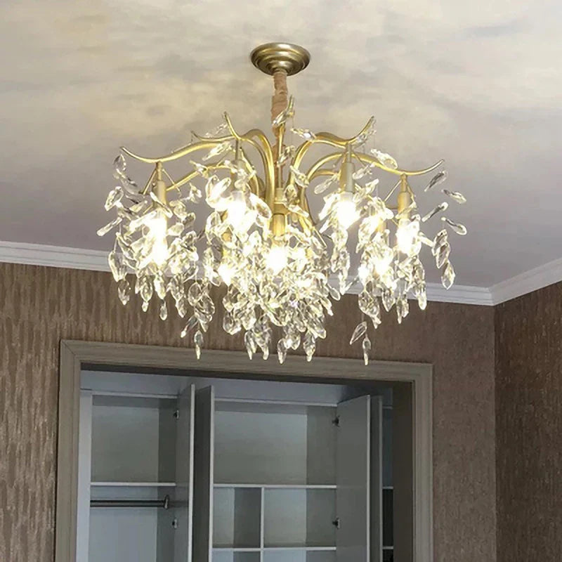 Nordic Vintage Crystal LED Chandelier Contemporary Decoration