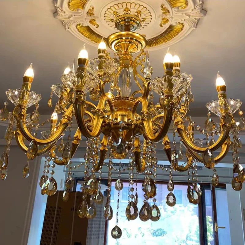 Baroque Crystal Chandelier with Modern LED Lighting