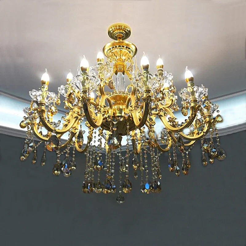 Baroque Crystal Chandelier with Modern LED Lighting