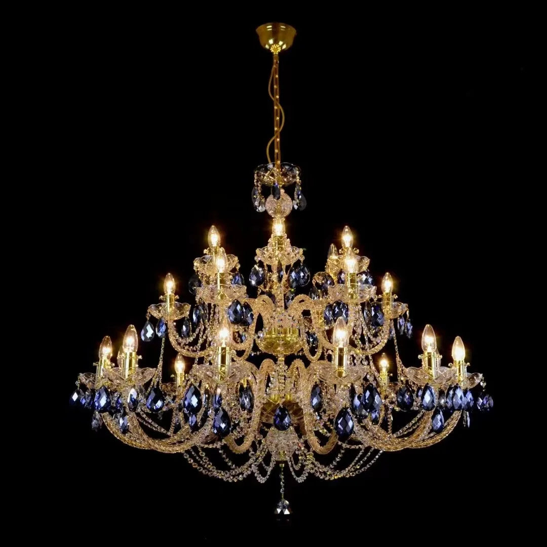Baroque Crystal Chandelier with Sparkling Tassels