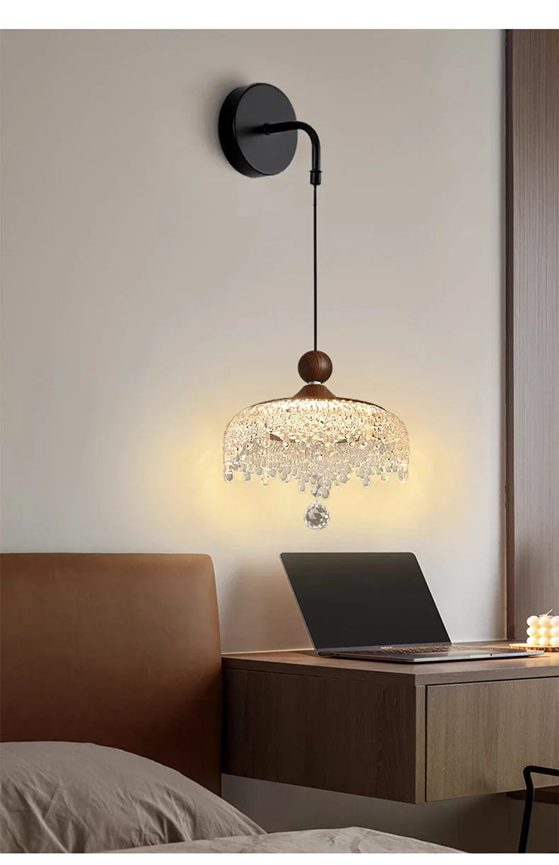 The Maison Ornate French Medieval Style Crystal Teardrop Chandelier featuring intricate crystal and elegant metalwork.