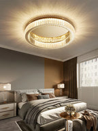 Maison Ornate Dimmable LED Crystal Glass Round Light, chandelier design with warm, elegant illumination.