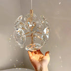 Nordic Minimalist Crystal Industrial Bedroom Chandelier