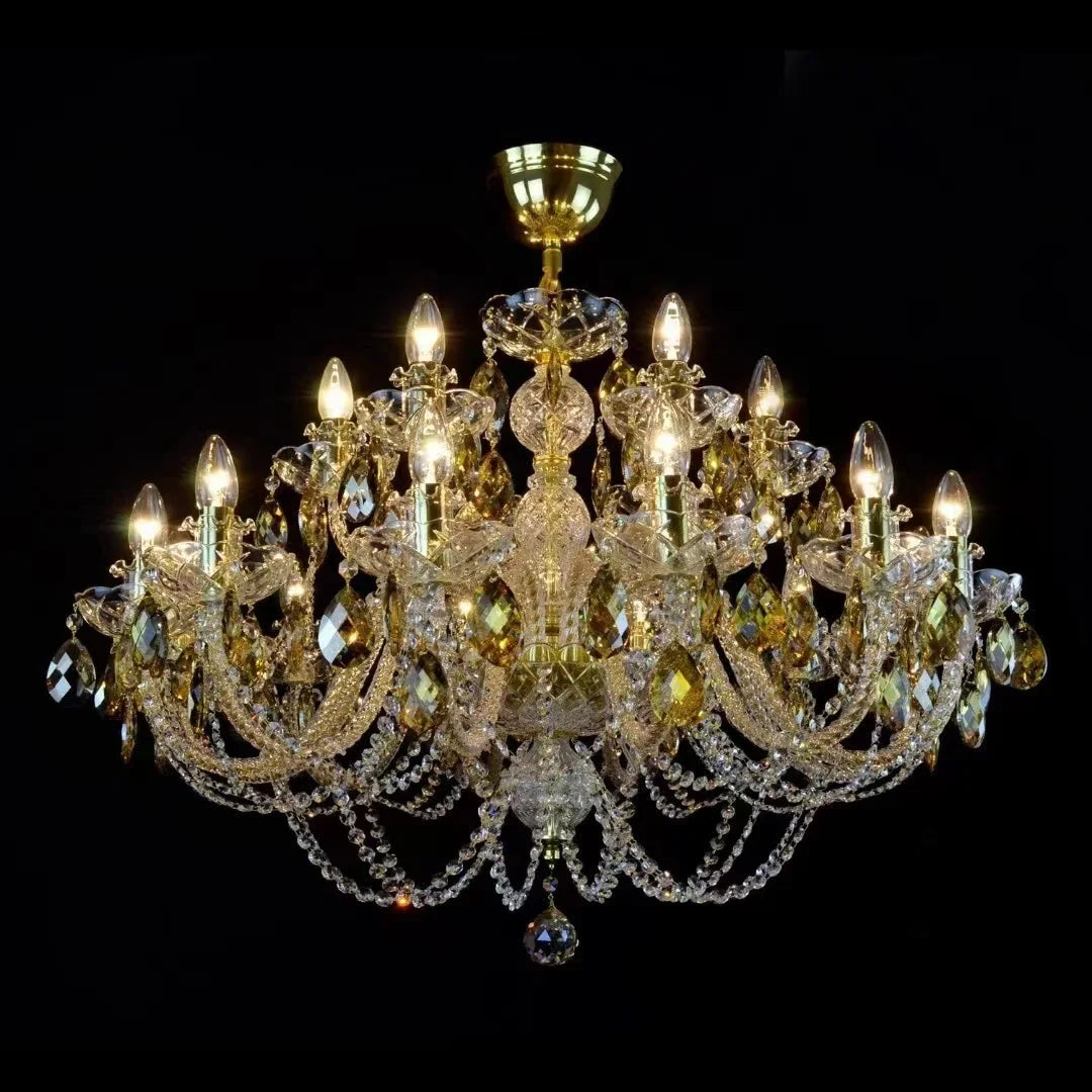Baroque Crystal Chandelier with Sparkling Tassels