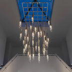 Maison Ornate Modern Elegant Crystal Chandelier with sleek, contemporary design and sparkling crystal accents.