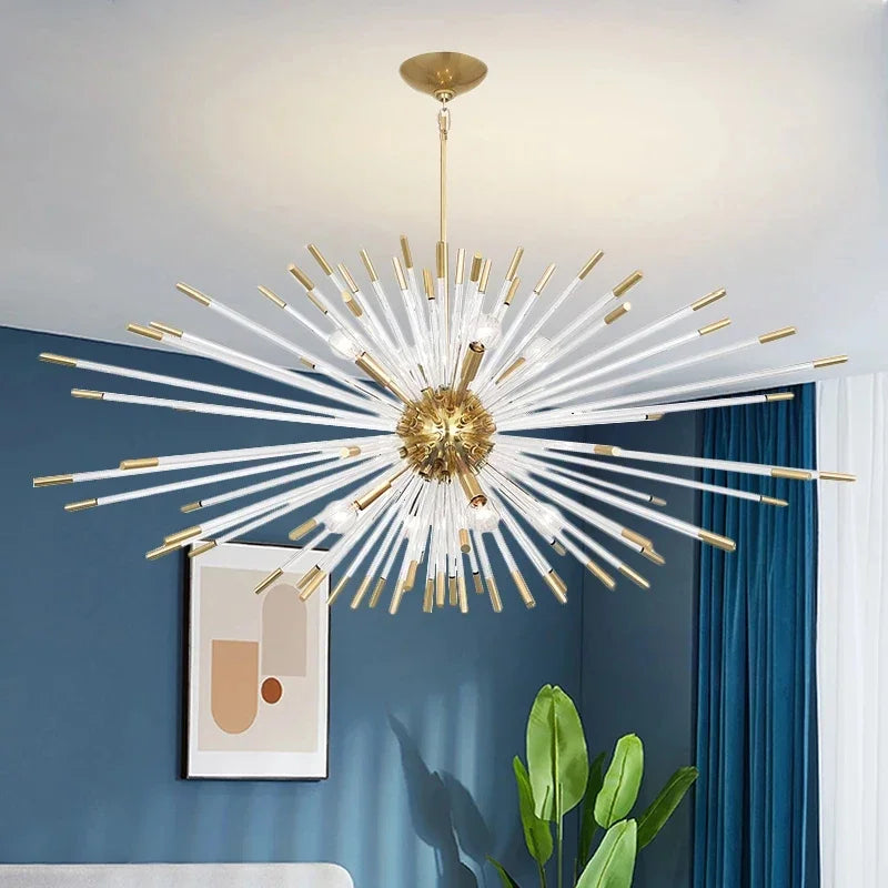 Maison Ornate Large Hanging Crystal Chandelier, modern luxury design with sparkling crystal detailing.
