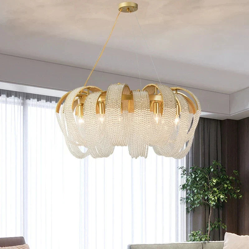 Maison Ornate Original Crystal Dining Room Chandelier with intricate detailing and modern LED elegance.