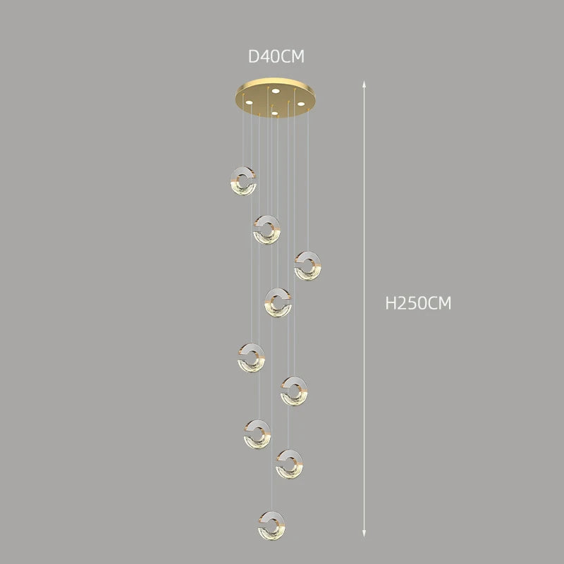 Modern Elegant Crystal Hanging Pendant Light