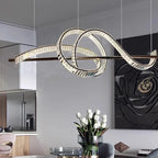 Maison Ornate Elegant Crystal Industrial Chandelier with intricate crystal details and industrial-inspired metal frame.