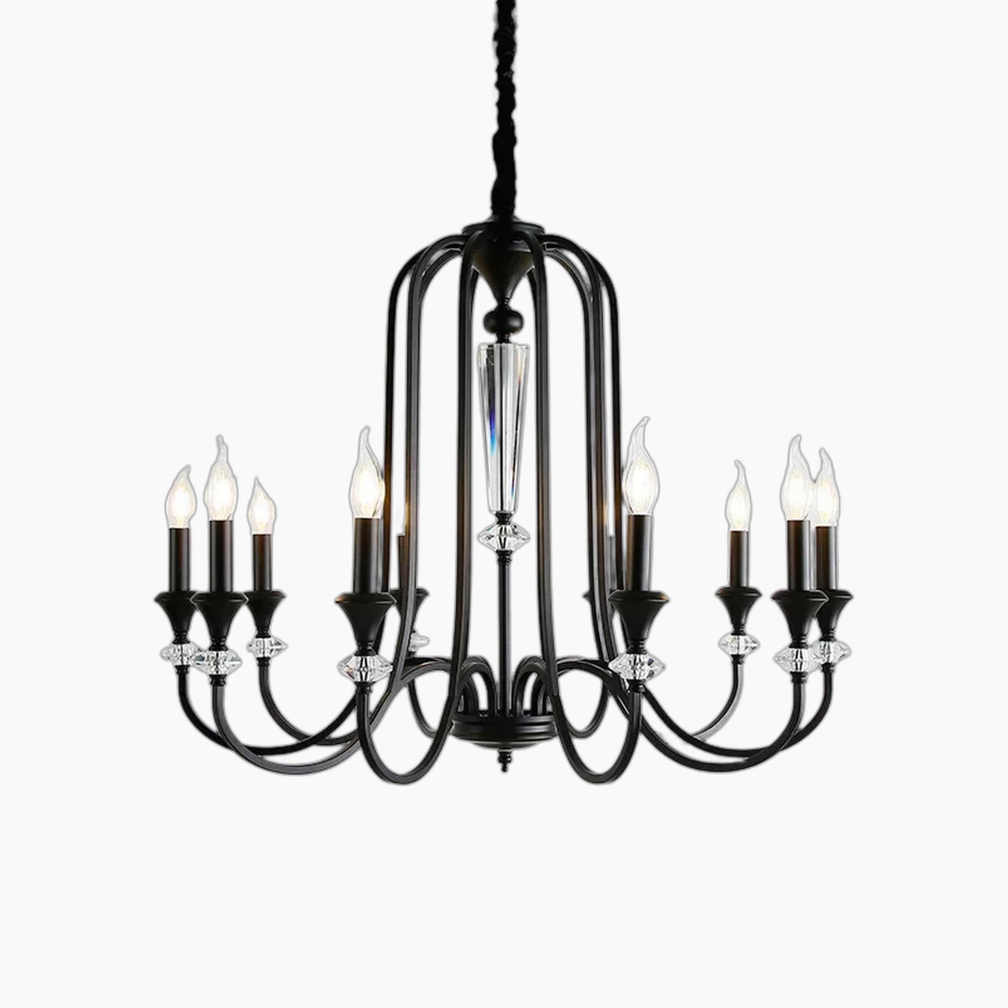 Vintage Crystal Chandelier with LED Living Room Luxury