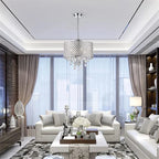 Maison Ornate Vintage American Style Crystal Iron Chandelier with intricate detailing and sparkling crystal accents.
