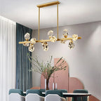 Maison Ornate Nordic Crystal LED Indoor Hanging Light, a modern, dimmable chandelier with elegant crystal accents.