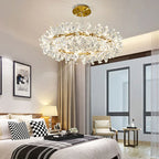 Maison Ornate Crystal Ball Chandelier, modern round design with sparkling crystals, elegant and statement-making.