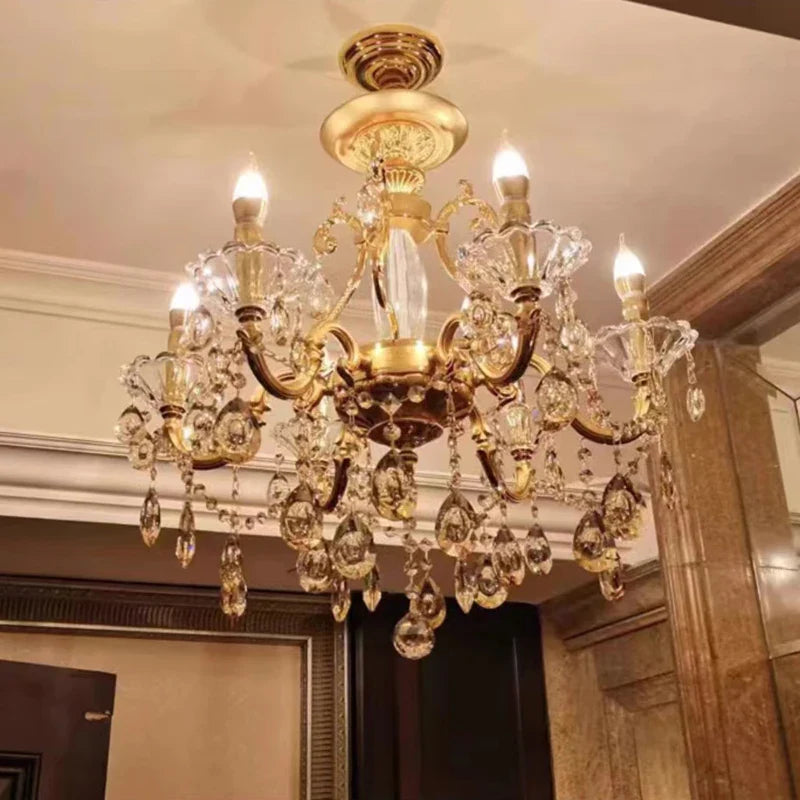 Baroque Crystal Chandelier with Modern LED Lighting