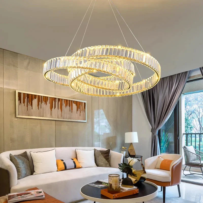 Elegant Modern Industrial Crystal Glass Chandelier by Maison Ornate, featuring a sleek, contemporary design.
