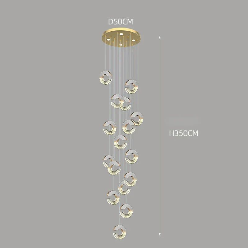 Modern Elegant Crystal Hanging Pendant Light