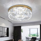 Crystal Chandelier with LED Rings Modern Design