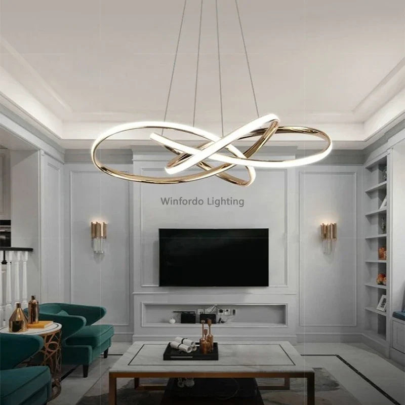 Maison Ornate Postmodern Crystal Chandelier, LED lighting, elegant design with gold accents, sophisticated statement piece.