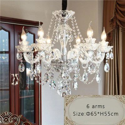 Grand lustre en cristal élégant pour salon et salle à manger