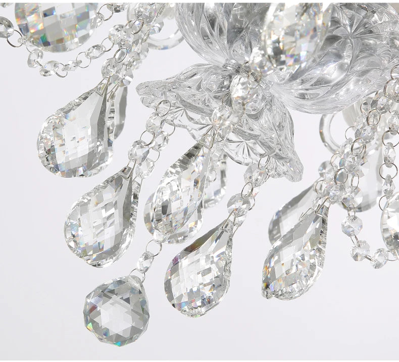 Grand lustre en cristal élégant pour salon et salle à manger