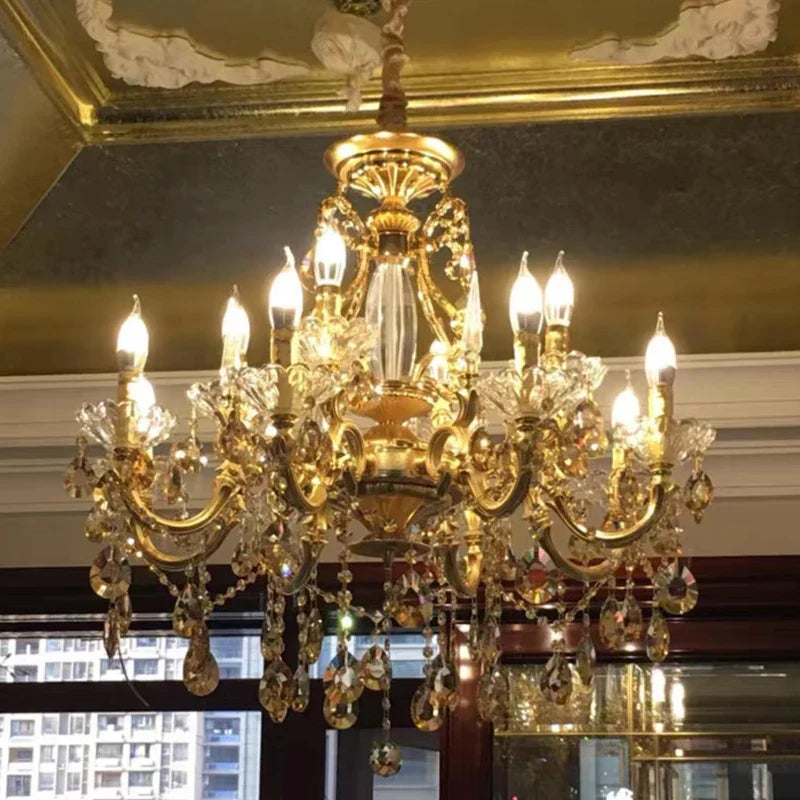 Baroque Crystal Chandelier with Modern LED Lighting