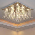 Maison Ornate Art Deco chandelier with crystal beads and LED lights for elegant illumination.
