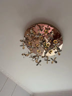 Maison Ornate Modern Crystal LED Pendant Light with decorative crystal accents on slim metal stems.