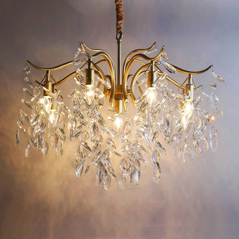 Nordic Vintage Crystal LED Chandelier Contemporary Decoration
